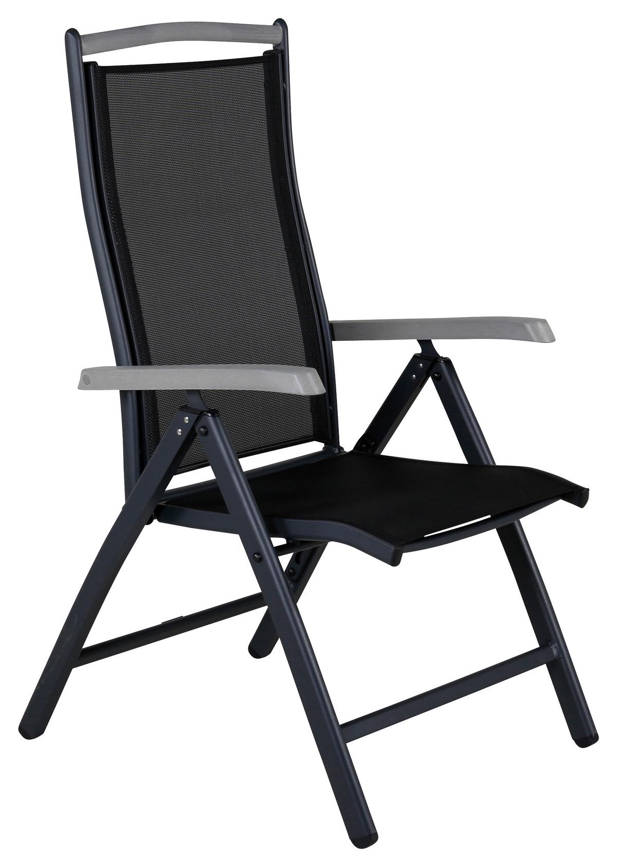 Gartensessel 2er-Set Albany ca.60x110x73 cm Schwarz - Schwarz, KONVENTIONELL, Metall (60/110/73cm) - Gardenson