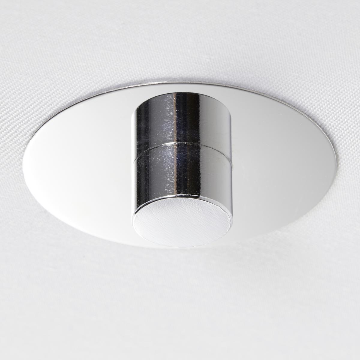 Deckenleuchte Andria in Hellgrau max. 60 Watt - Chromfarben/Hellgrau, Design, Textil/Metall (60/26,5cm) - Brilliant