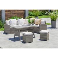 Lounge Garnitura Alex, Siva, 5-Delno - siva, Moderno, umetna masa/tekstil (179/73/68cm)