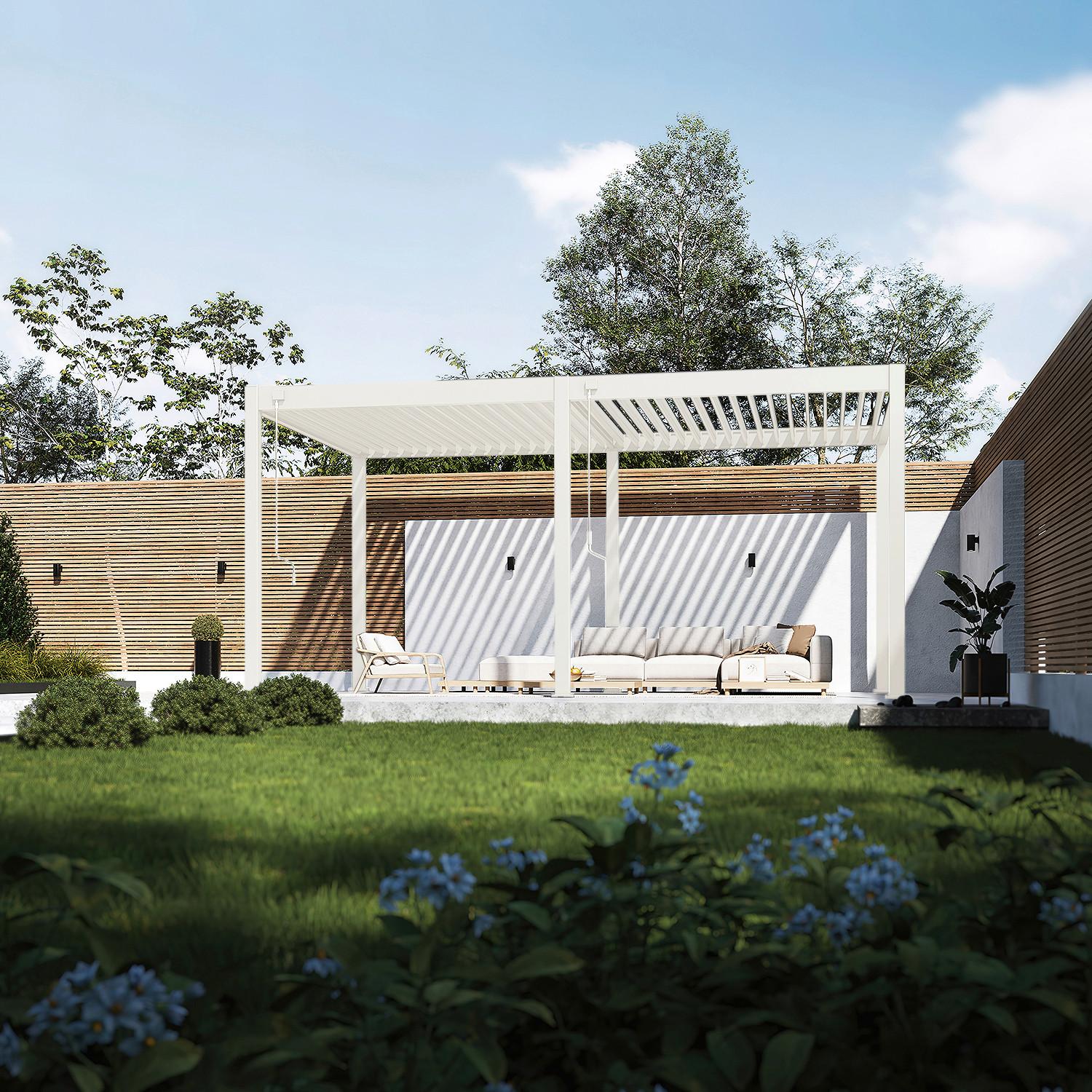PERGOLA CLASSIC 5,3X3M WEISS - Weiss, Basics, Metall (530/255/300cm) - Gardenson