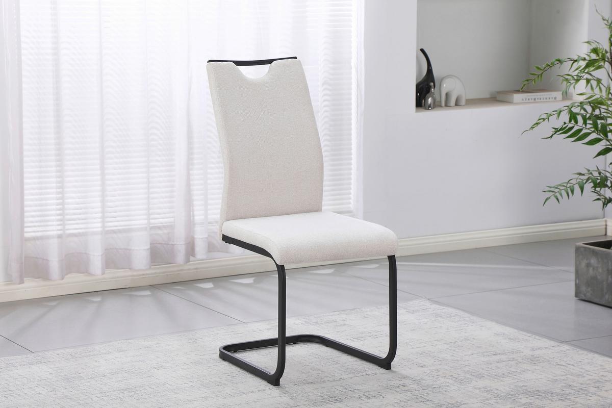 Nihajni Stol Maya - črna/bež, Trend, kovina/tekstil (58/98/43cm)