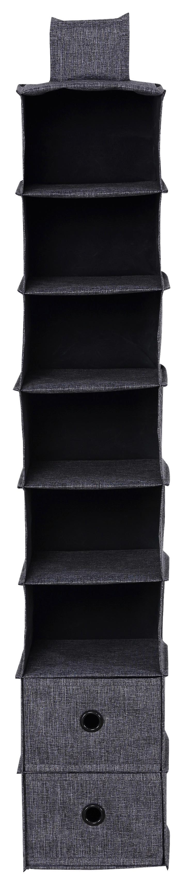 Viseči Organizator Nahla -Sb-, Siva, 8 Predelkov - siva, Konvencionalno, tekstil/leseni material (24/23/100/12/19/18cm) - Mömax