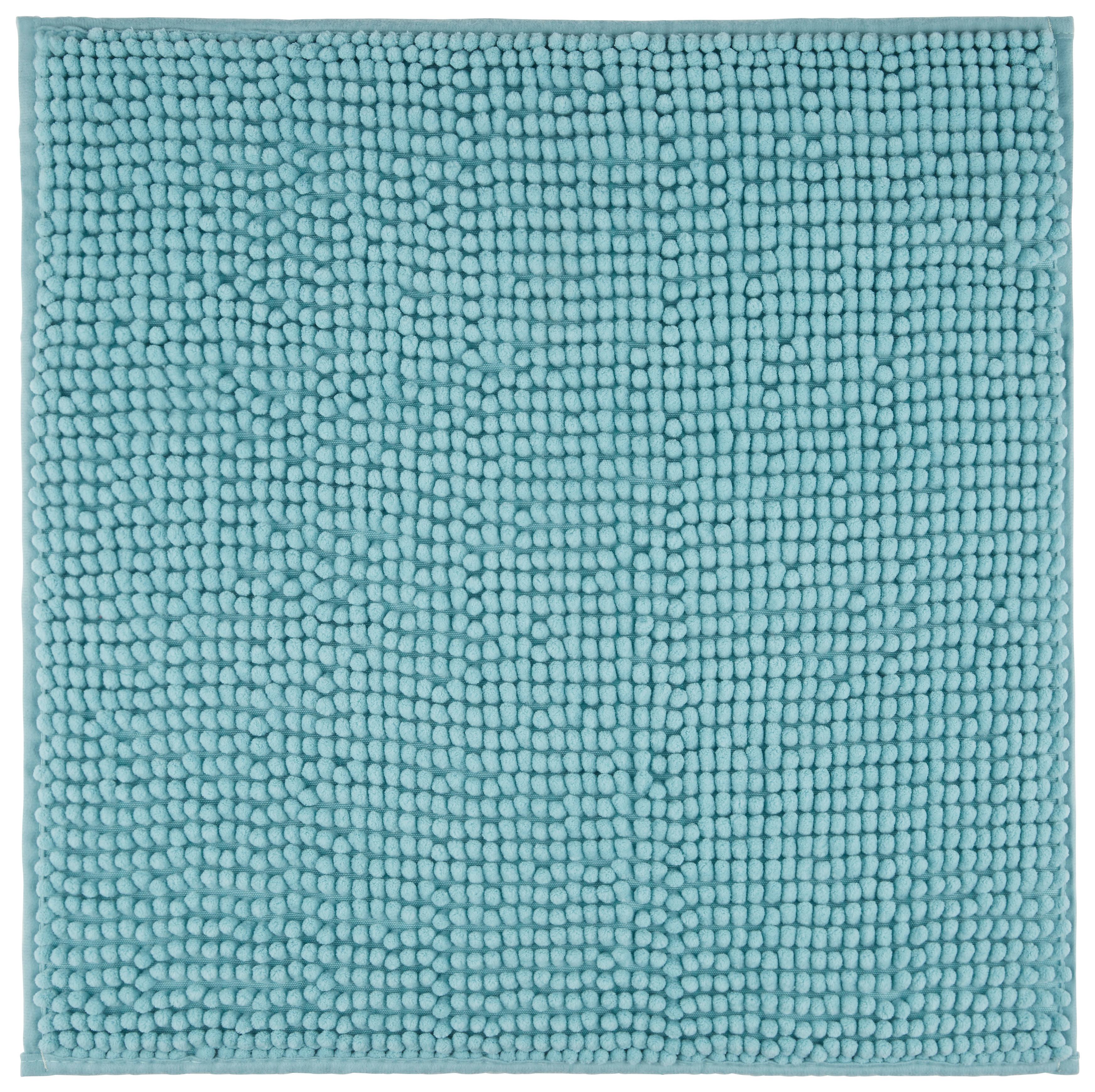 Fürdőszobaszőnyeg Nelly 50/50cm - Türkiz, Textil (50/50cm) - Modern Living