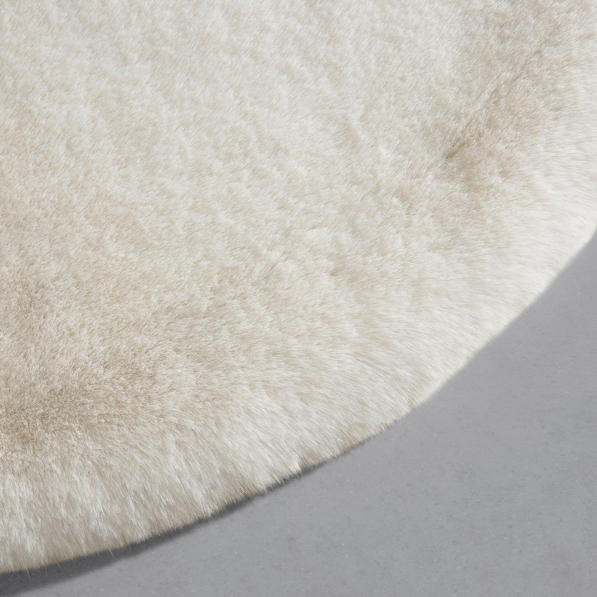 Kunstfell Nico 3 in Creme Ø ca. 80cm - Creme, KONVENTIONELL, Fell (80cm) - Mömax