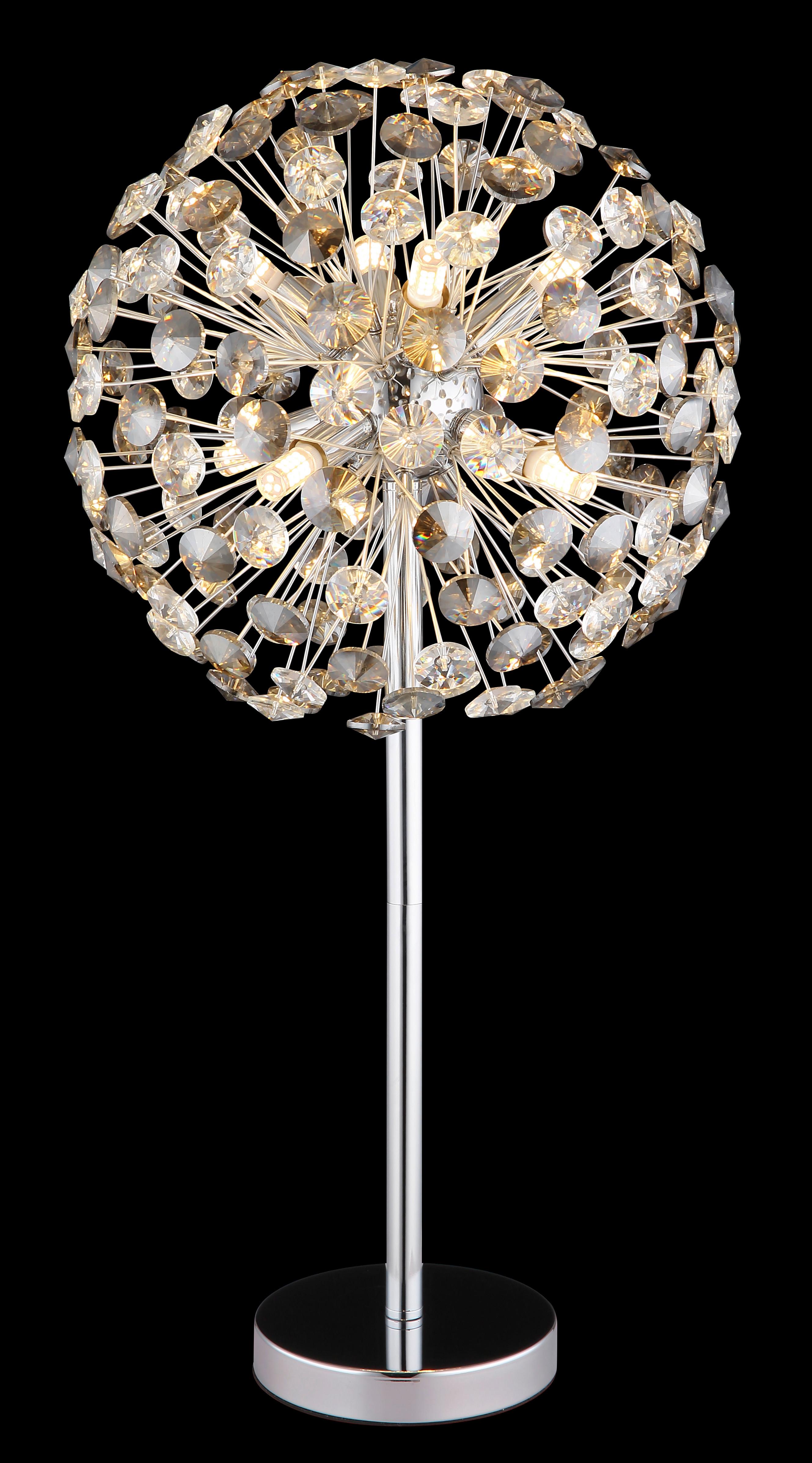 KRISTALL-TISCHLEUCHTE 64135TC  KATRINA - Klar/Chromfarben, Lifestyle, Glas/Kunststoff (35/65cm) - Globo