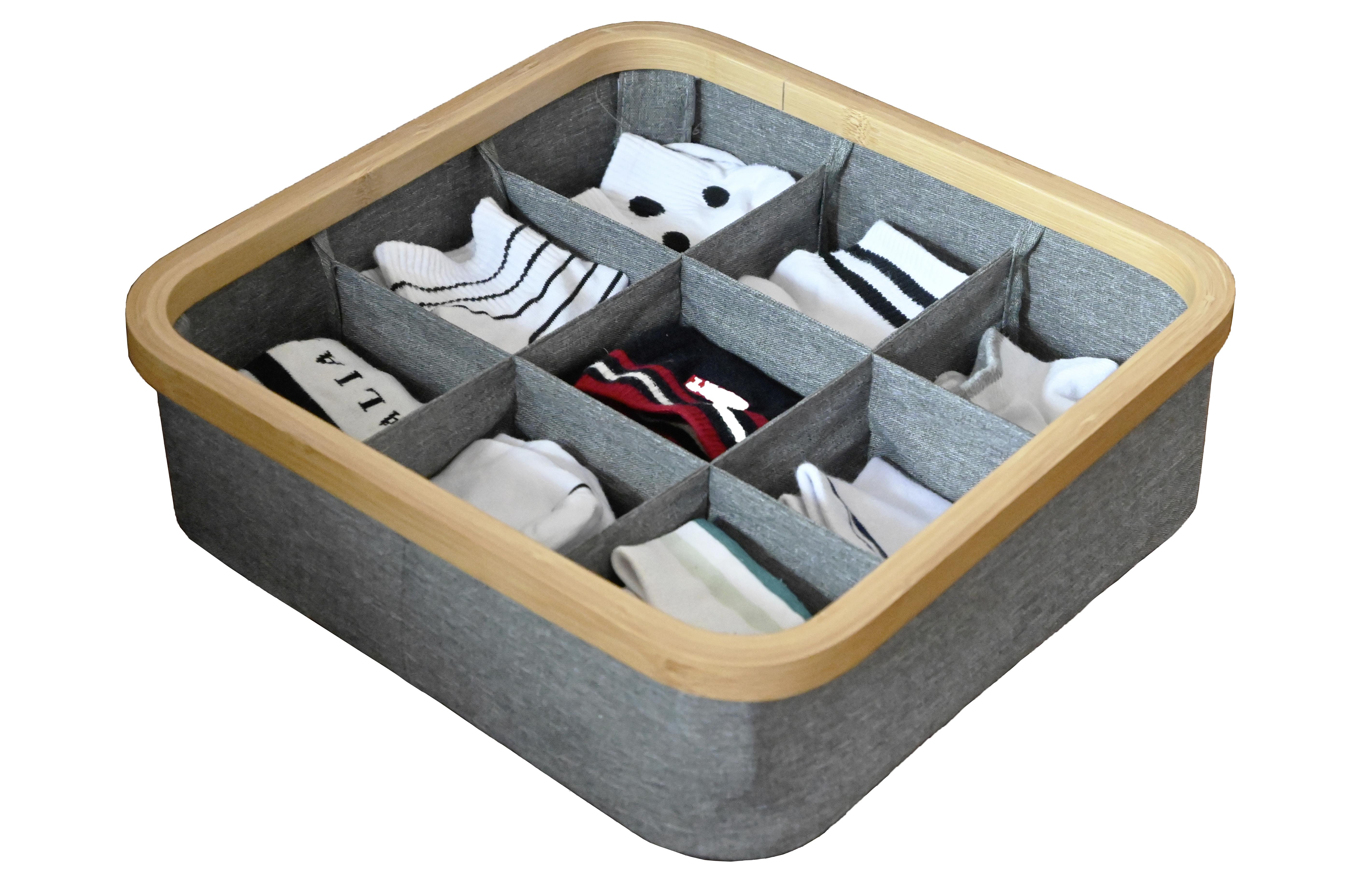 Aufbewahrungsbox Simply Storage in Grau - Grau, MODERN, Karton/Holz (30/30/9cm) - Premium Living