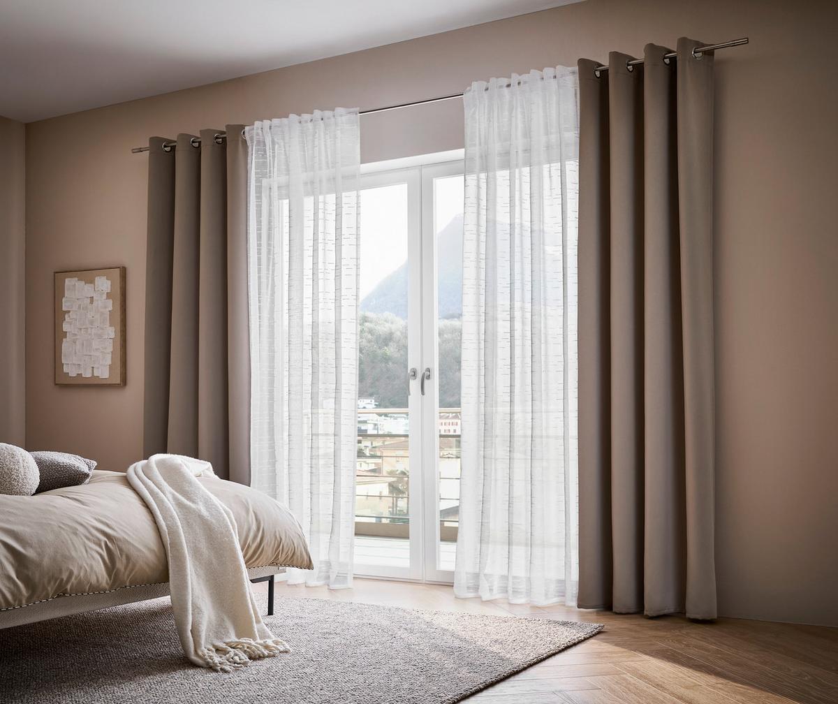 ZASŁONA ZACIEMNIAJĄCA LANDO - taupe, Basics, tkanina (140/245cm) - Esposa