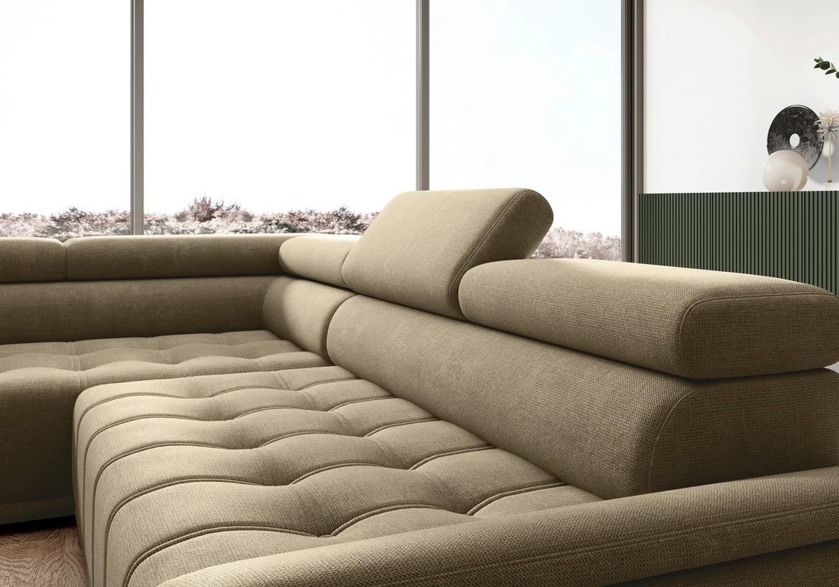 Kutna Garnitura Gremio - crna/taupe, Moderno, tekstil/plastika (106/283cm) - Modern Living