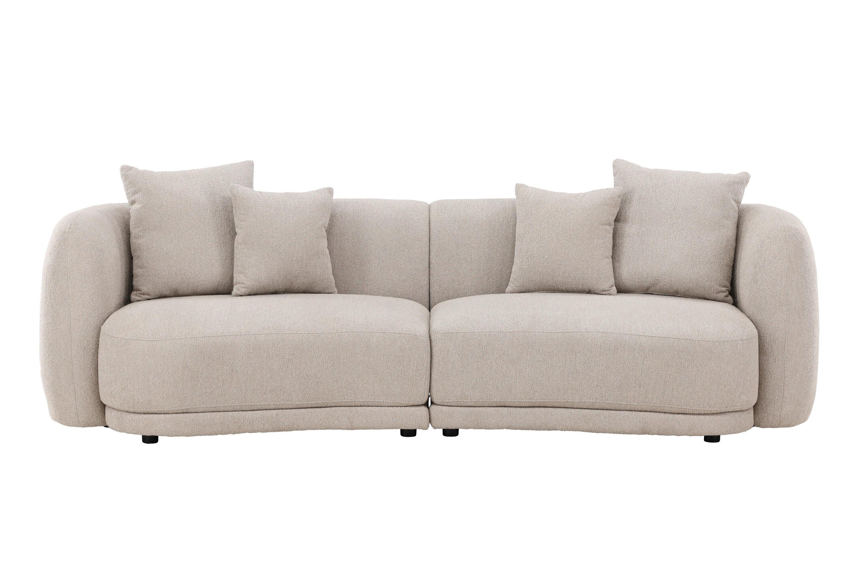2-Sitzer-Sofa Cielo Beige - Beige, MODERN, Kunststoff/Textil (135/74/92cm) - Livetastic