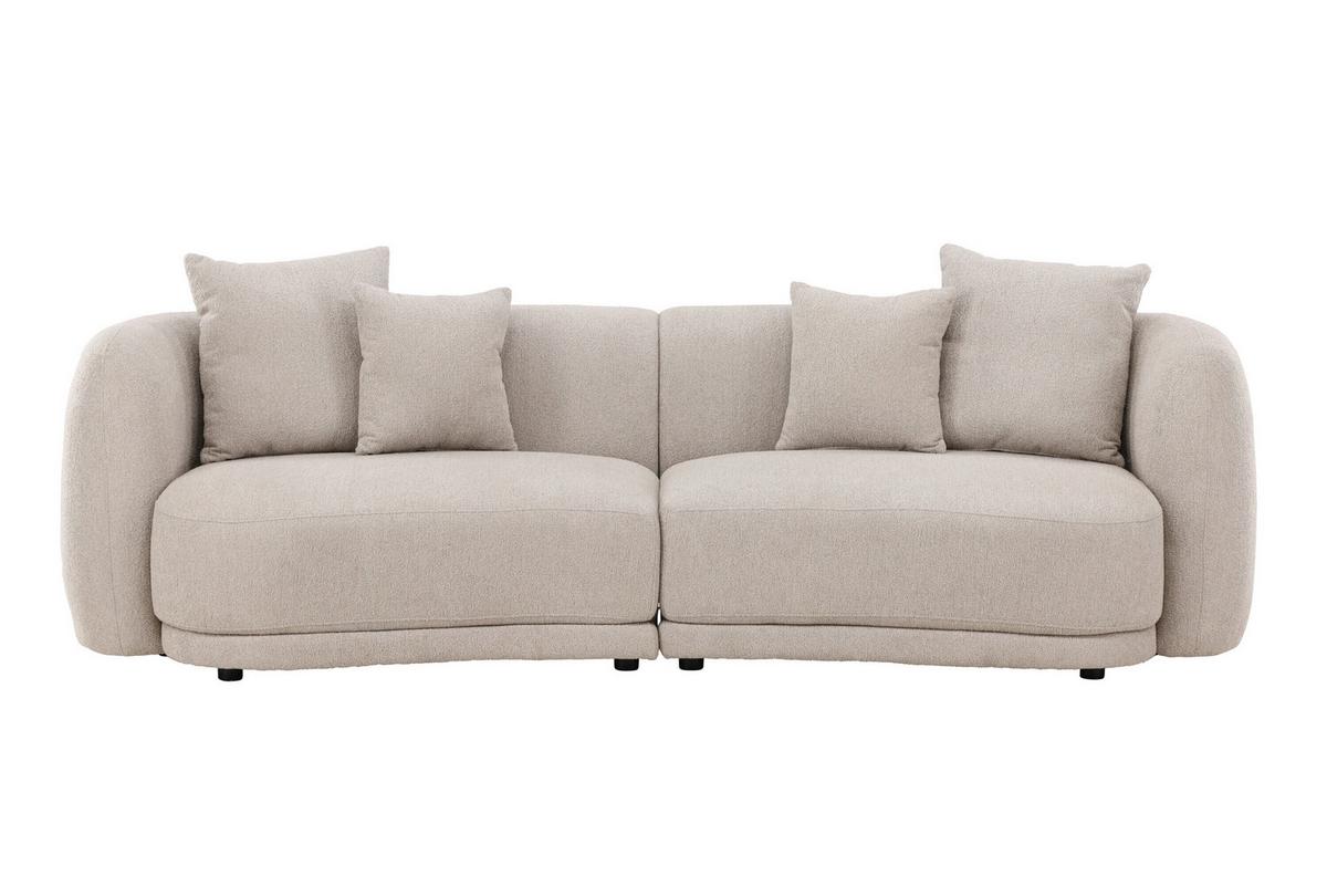 2-Sitzer-Sofa Cielo Beige - Beige, MODERN, Kunststoff/Textil (135/74/92cm) - Livetastic