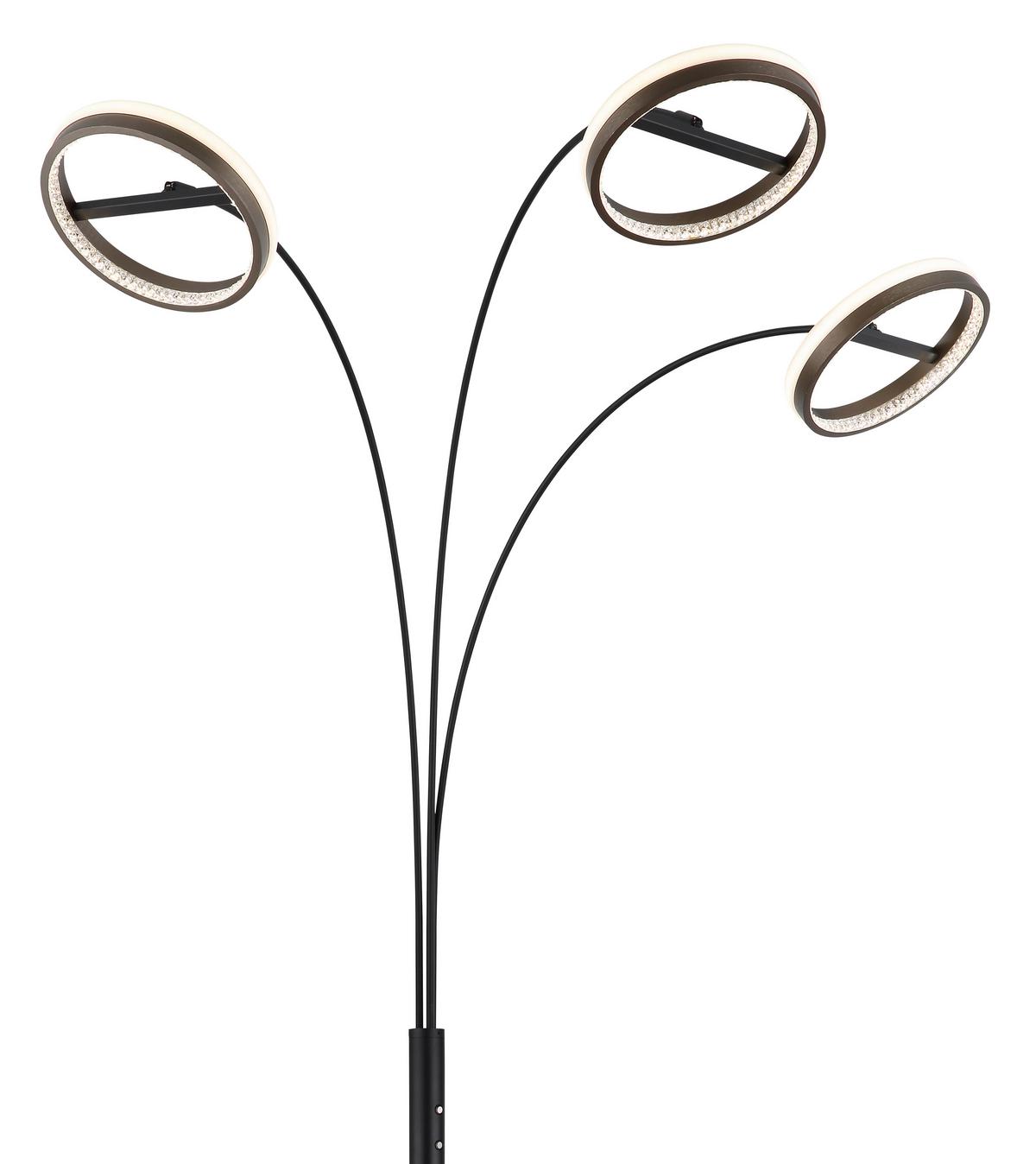 Led-stehleuchte 67179s1 Della - Klar/Weiss, Design, Kunststoff/Metall (83,7/102,3/190,2cm) - Globo
