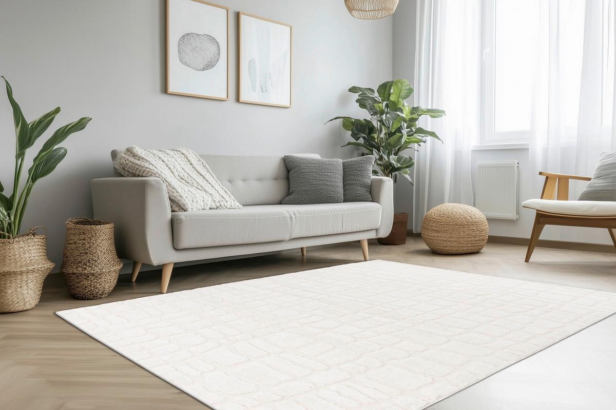 Ravno Tkana Preproga Angel, Slonova Kost, 160x230 - slonova kost, Basics, tekstil (160/230cm) - Kayoom