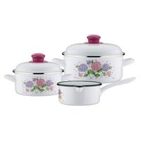 Set Posod Hortensie, 3-Delni - bela, Basics, kovina - GSW