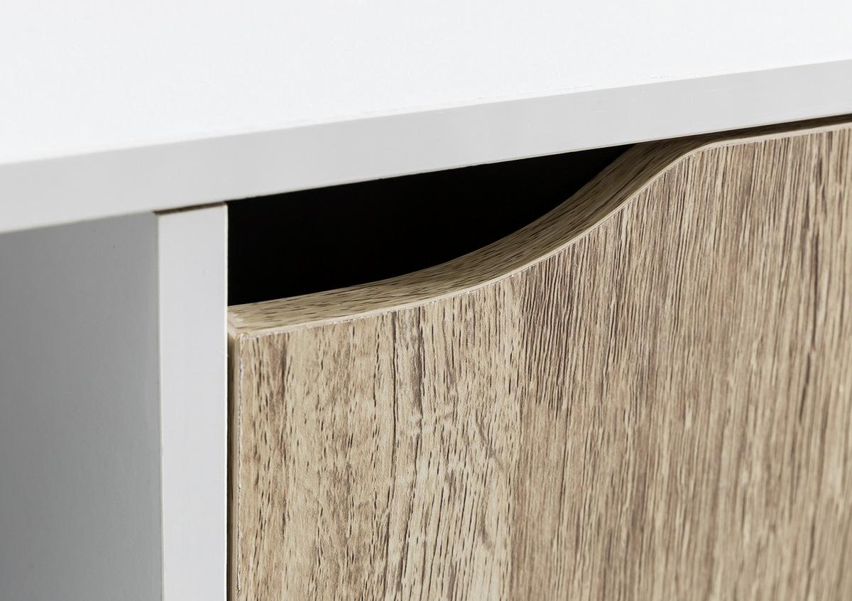 Regal in Weiß/ Eichefarben ´SAMO´ - Eichefarben/Schwarz, MODERN, Holzwerkstoff (89/91/29cm) - MID.YOU
