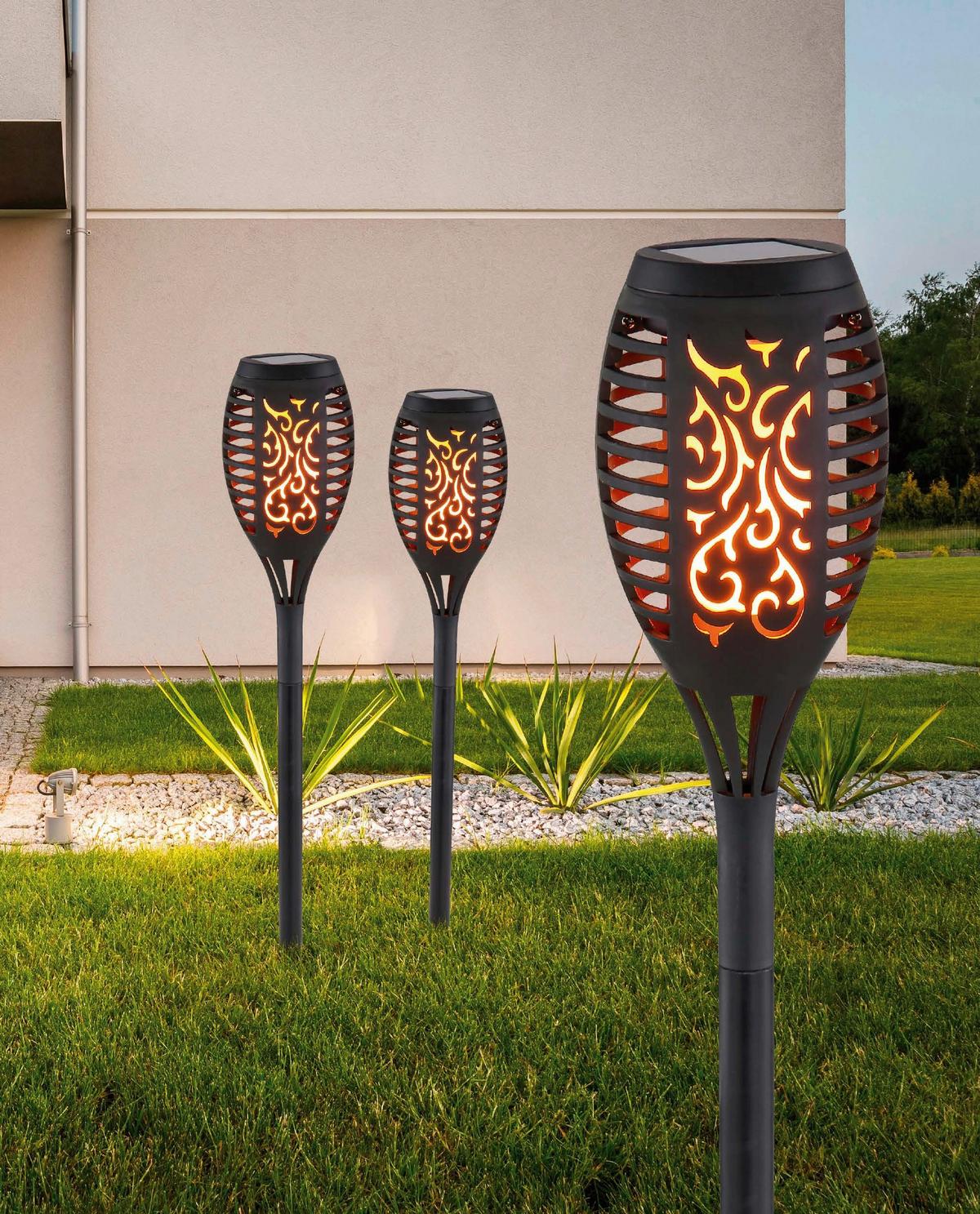 Solarleuchte 33535-2 - Schwarz, Kunststoff (9,5/50cm)