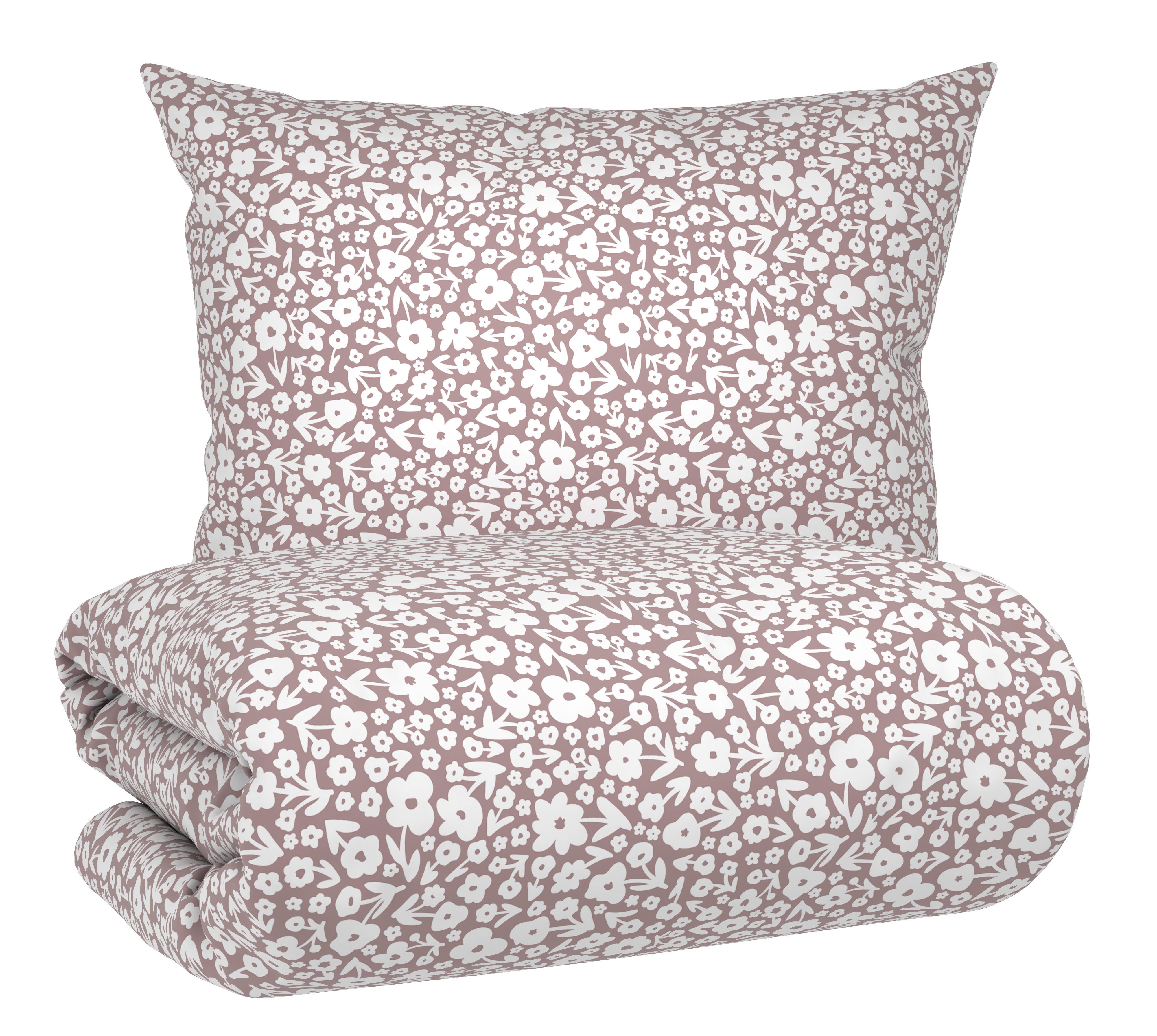 Lenjerie de pat Millefleur cca. 140x200/50x70 cm - mov, Modern, textil (140/200cm) - Mömax