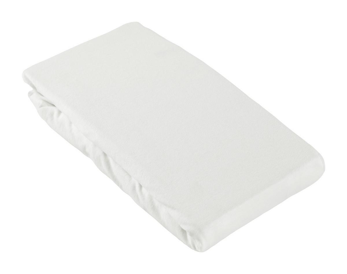 Fixleintuch Bio Greta in Weiss ca. 180x200cm - Weiss, Modern, Textil (200/180/35cm) - ecoTree