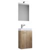 Gästebad Slito 4-tlg. inkl. LED ca. 41 cm Eiche - Weiß/Sonoma Eiche, MODERN, Keramik/Holzwerkstoff (41cm) - MID.YOU