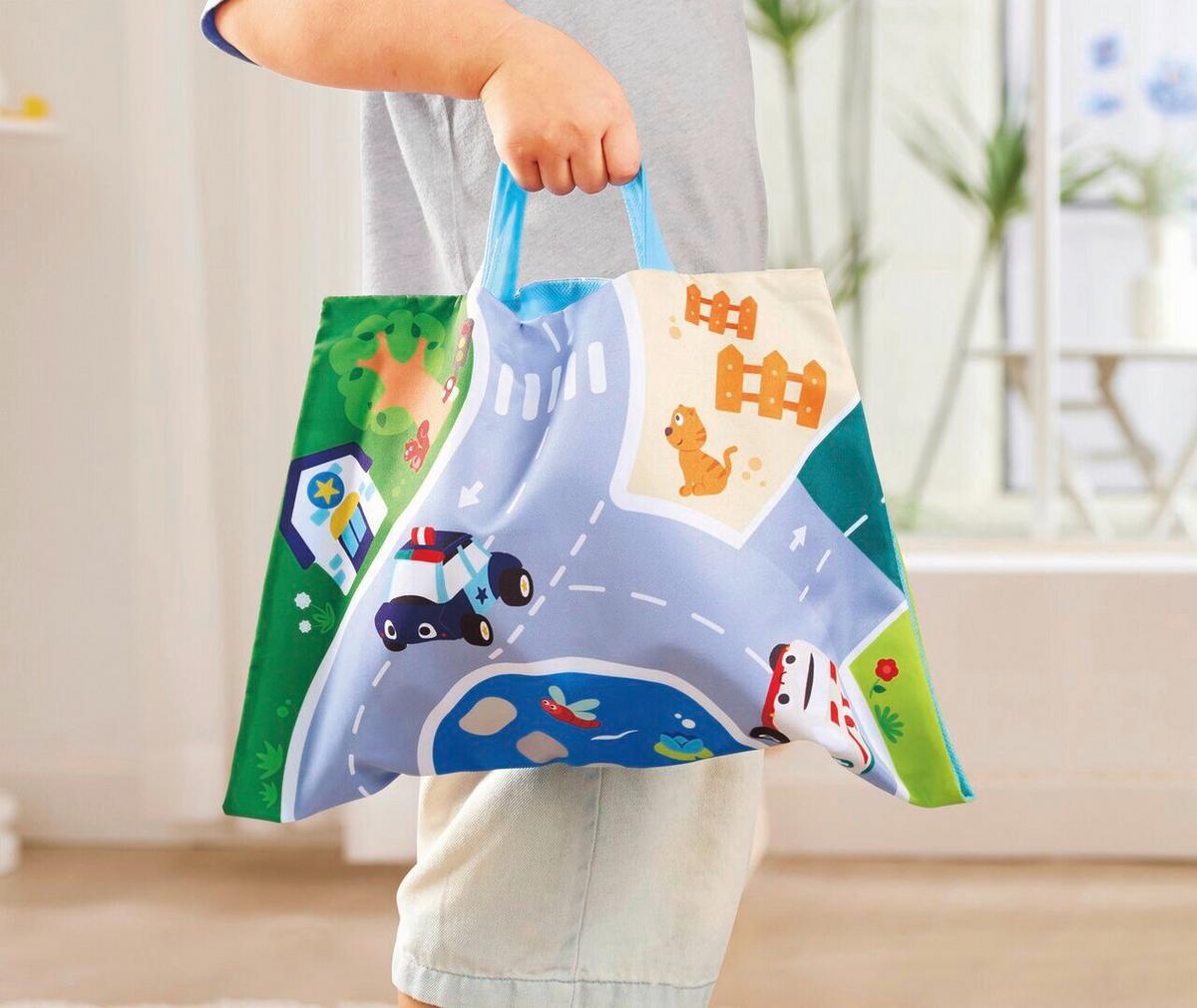 Plüss Játékautó Szett Hape - zsályazöld/kék, Basics, műanyag/textil (38/25/9,5cm) - Hape