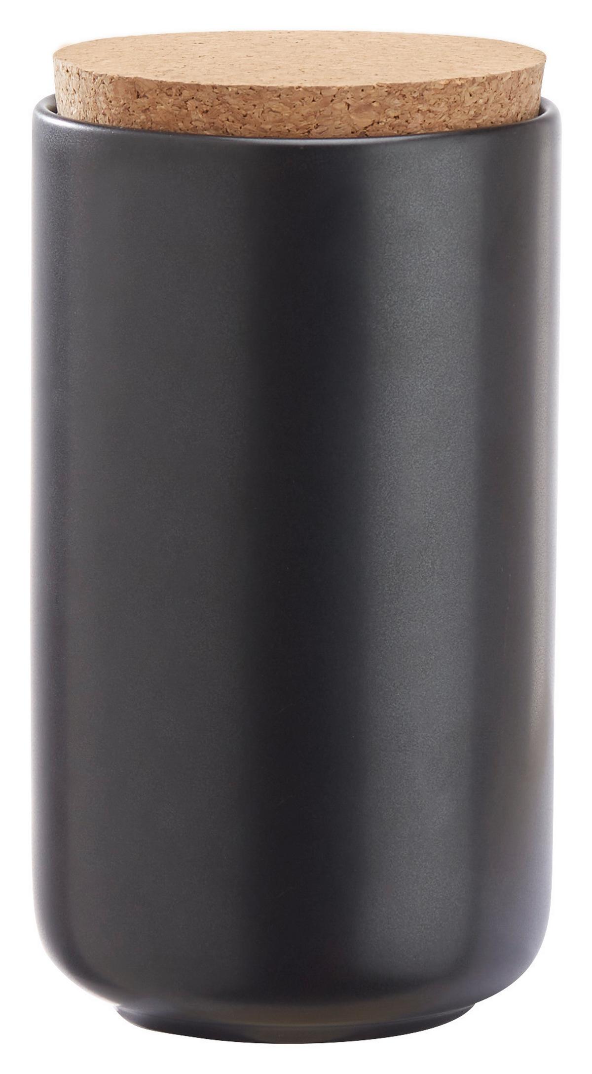 Posoda Za Shranjevanje Svea - črna/naravne barve, Moderno, les/keramika (10/18cm) - Premium Living