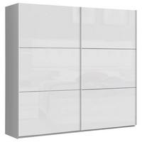 Omara Z Drsnimi Vrati Leader, Bela - bela/visoki sijaj, Design, kovina/leseni material (220/209,7/61,2cm) - home24