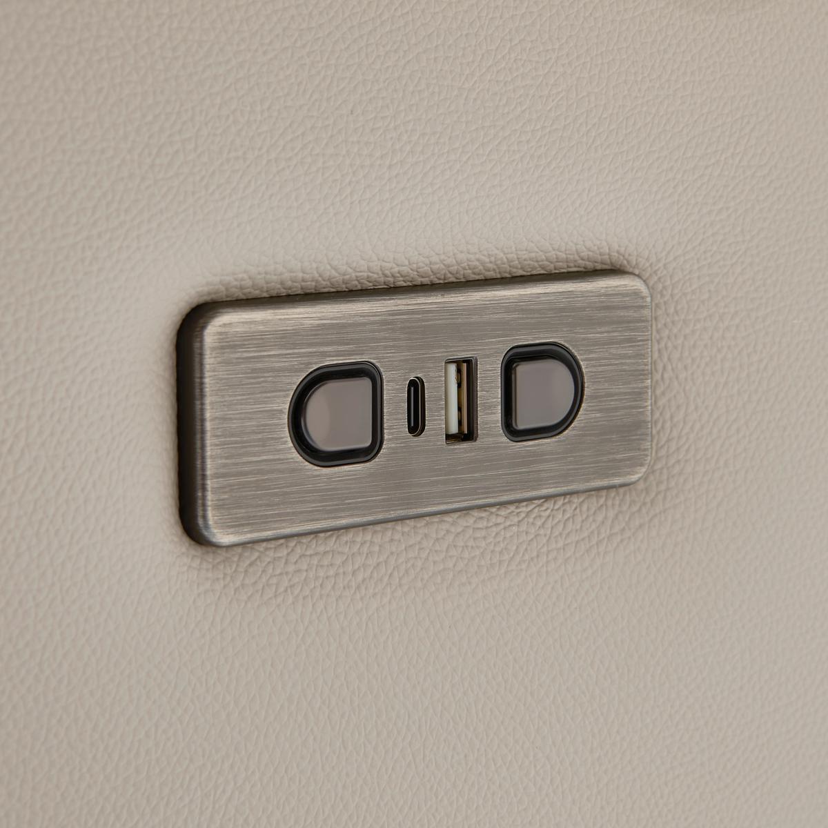 Sarokkanapé Bari - bézs, Konventionell, bőr/textil (102-163/75-95/214cm) - Mömax