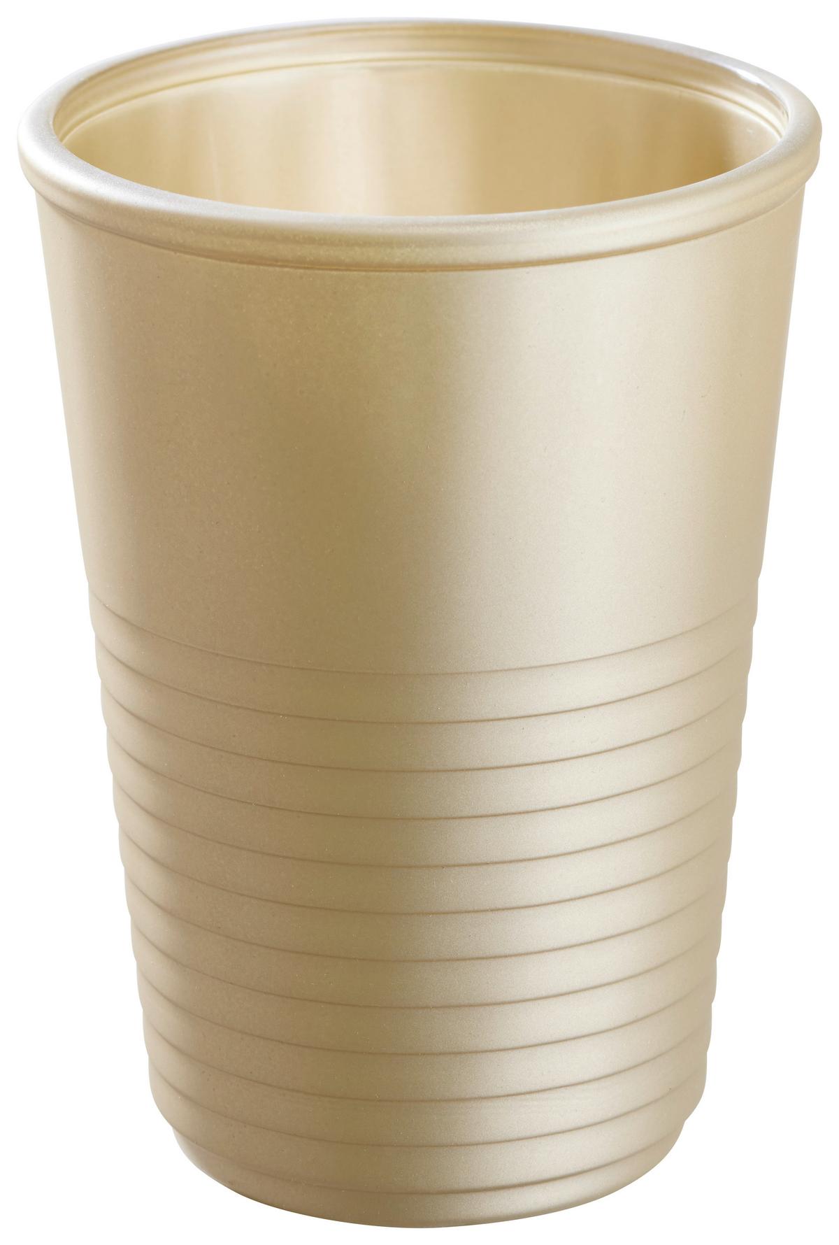 Pohár Picnic - fekete/aranyszínű, Modern, Üveg (8/10,5cm) - Premium Living