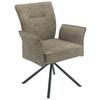 Armlehnstuhl Ellen Giga S Braun - Schwarz/Braun, MODERN, Textil/Metall (65.5/90/60cm) - Premium Living