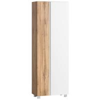 Hochschrank Varese ca. 65x180 cm Weiß/Eiche - Eiche Wotan/Weiß, MODERN, Holzwerkstoff (65/180/35cm) - Held
