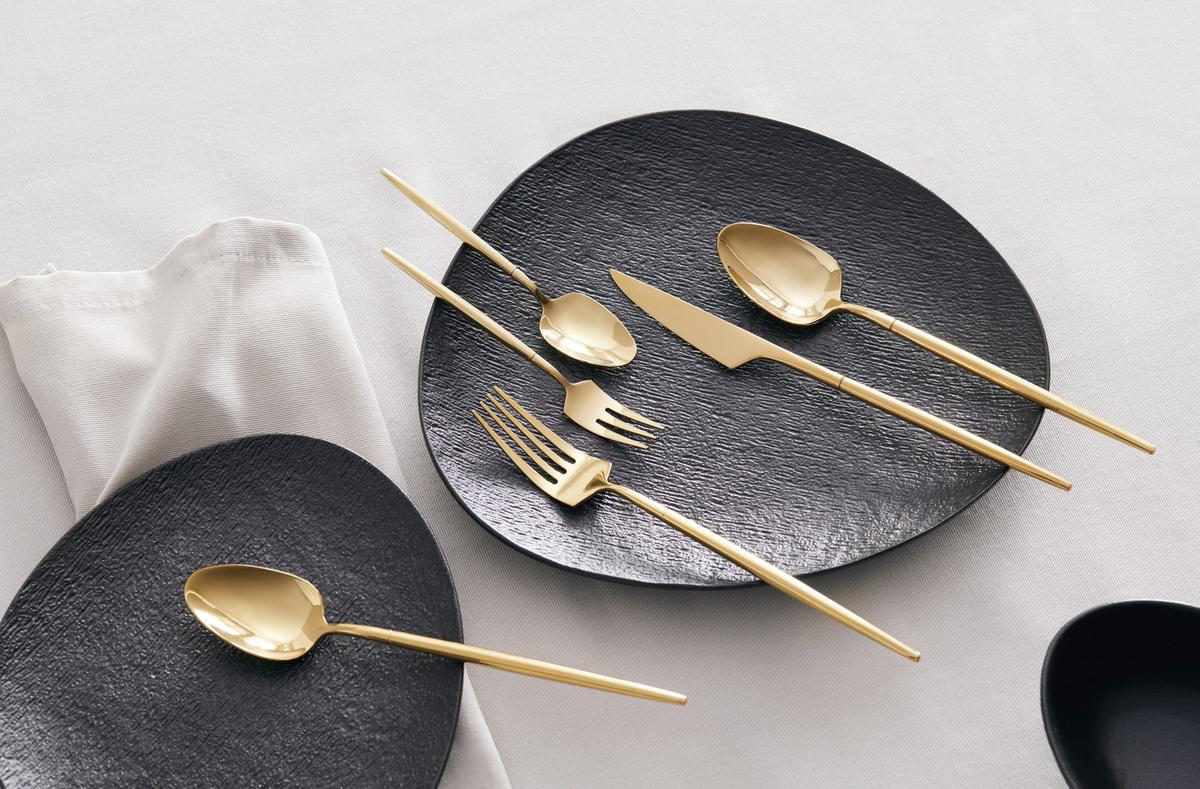 Besteckset Elegance, 20-teilig - Goldfarben, KONVENTIONELL, Metall - Mömax