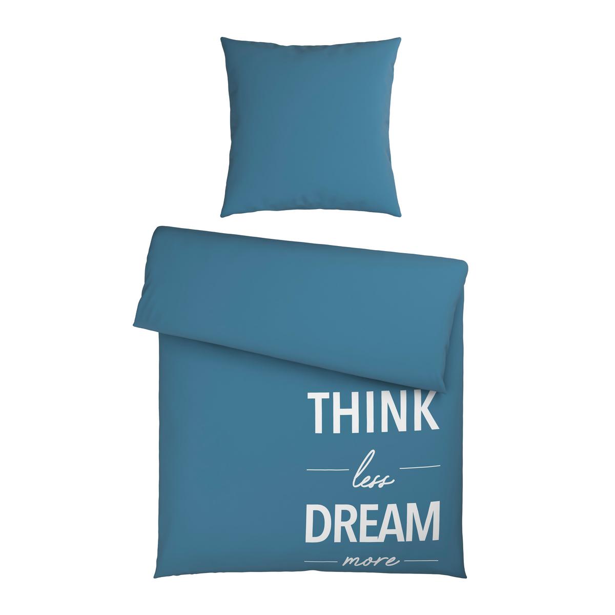 Bettwäsche Think Blau ca. 135x200cm - Blau, Textil (135/200cm) - Mömax