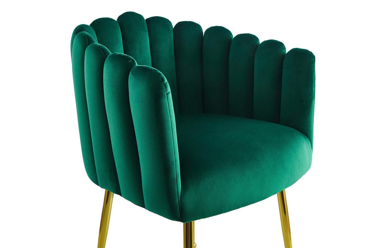 Karosszék Muna 125 - zöld, Design, textil/fém (59/85/56cm) - Kayoom