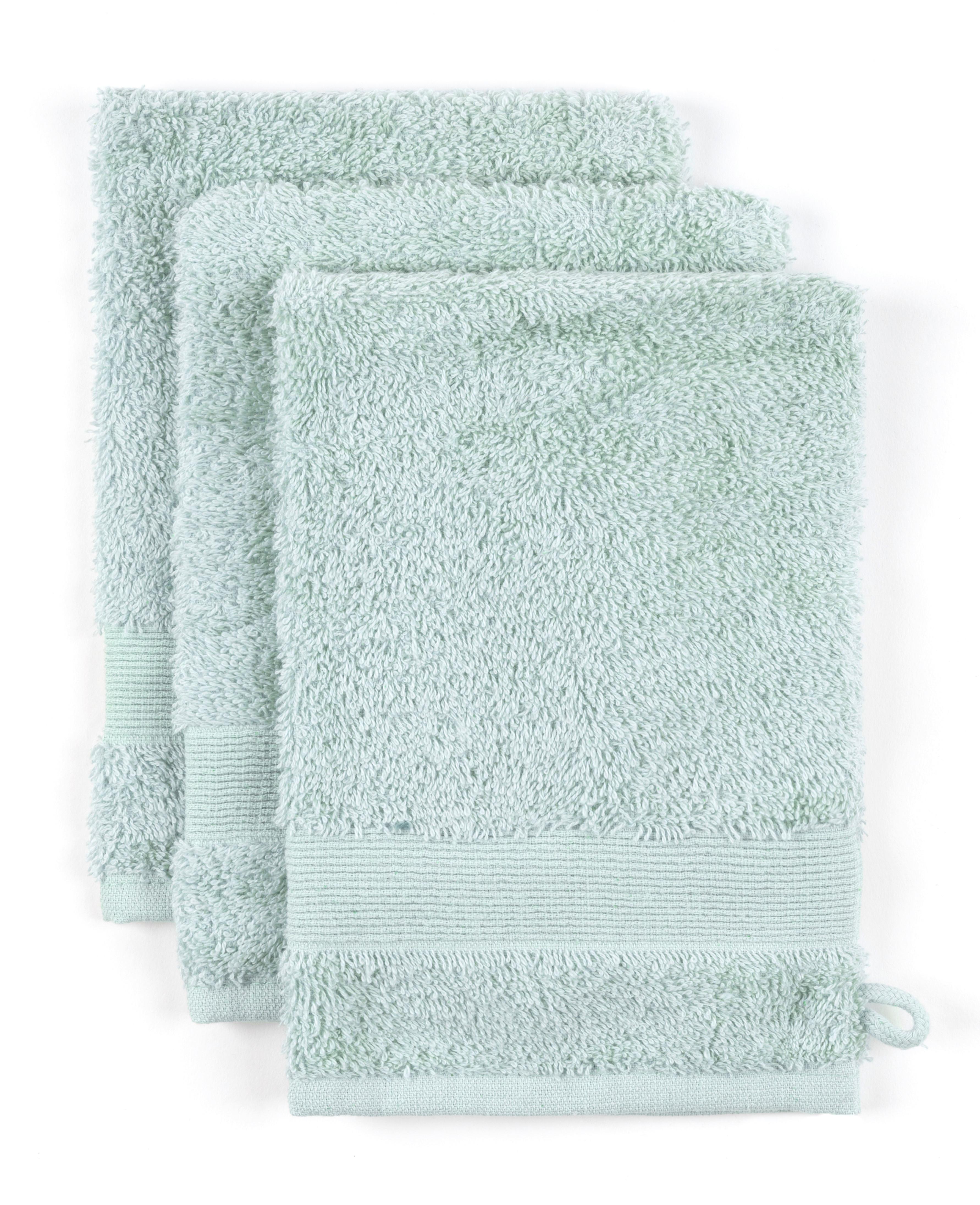 Waschlappen Silke Salbeigrün ca. 15x21cm 3er Set - Salbeigrün, Textil (15/21cm)