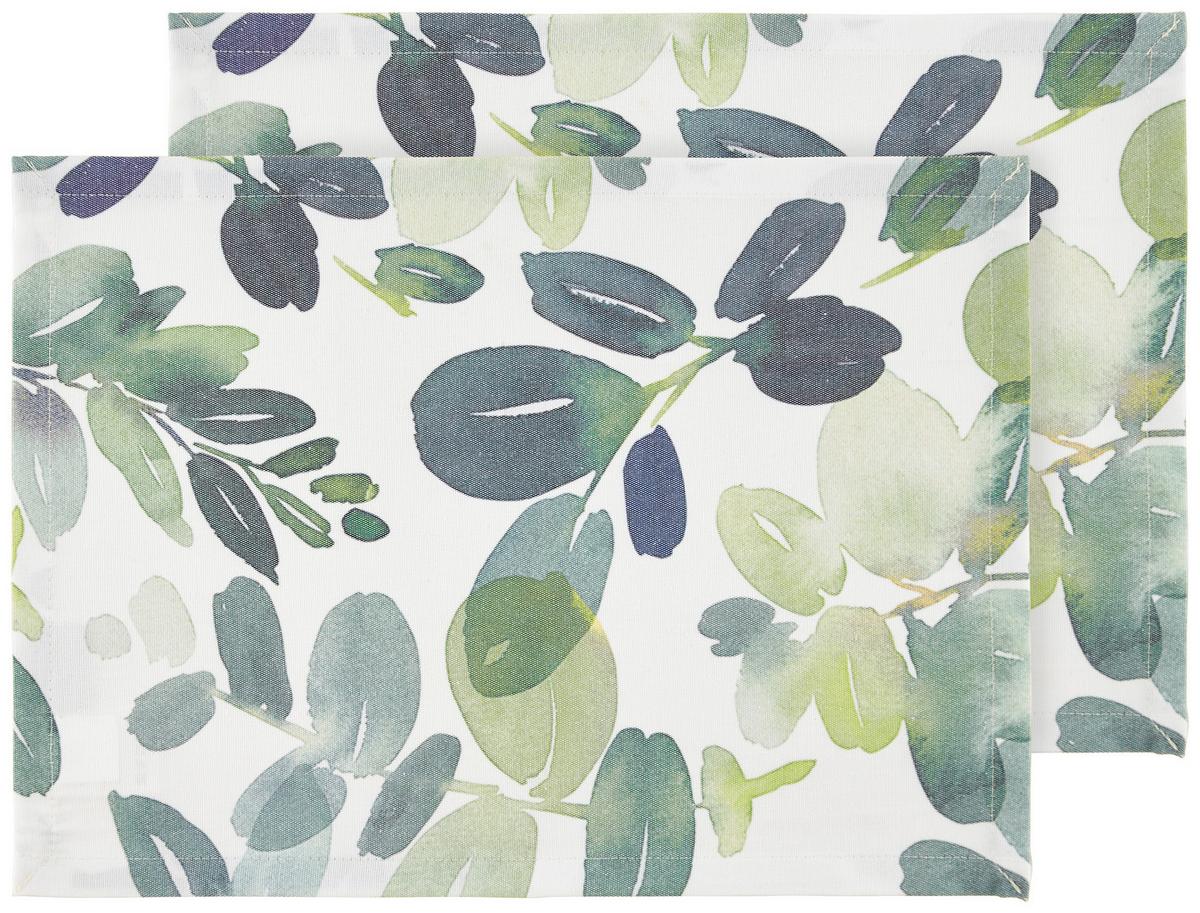 Étkezőalátét Steffi 33/45cm, 2db - sötétzöld/világoszöld, Konventionell, textil (33/45cm) - Mary's