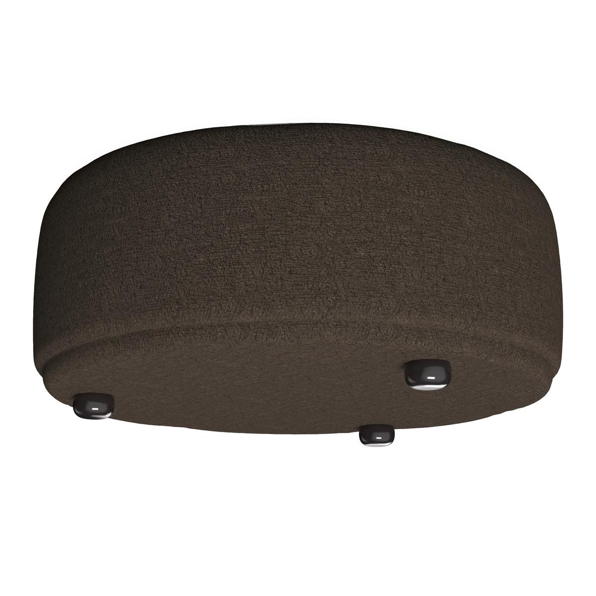 Couchtisch Kira Chenille Braun / Walnuss - Schwarz/Braun, MODERN, Holz/Textil (86/86/43cm) - Bessagi Home