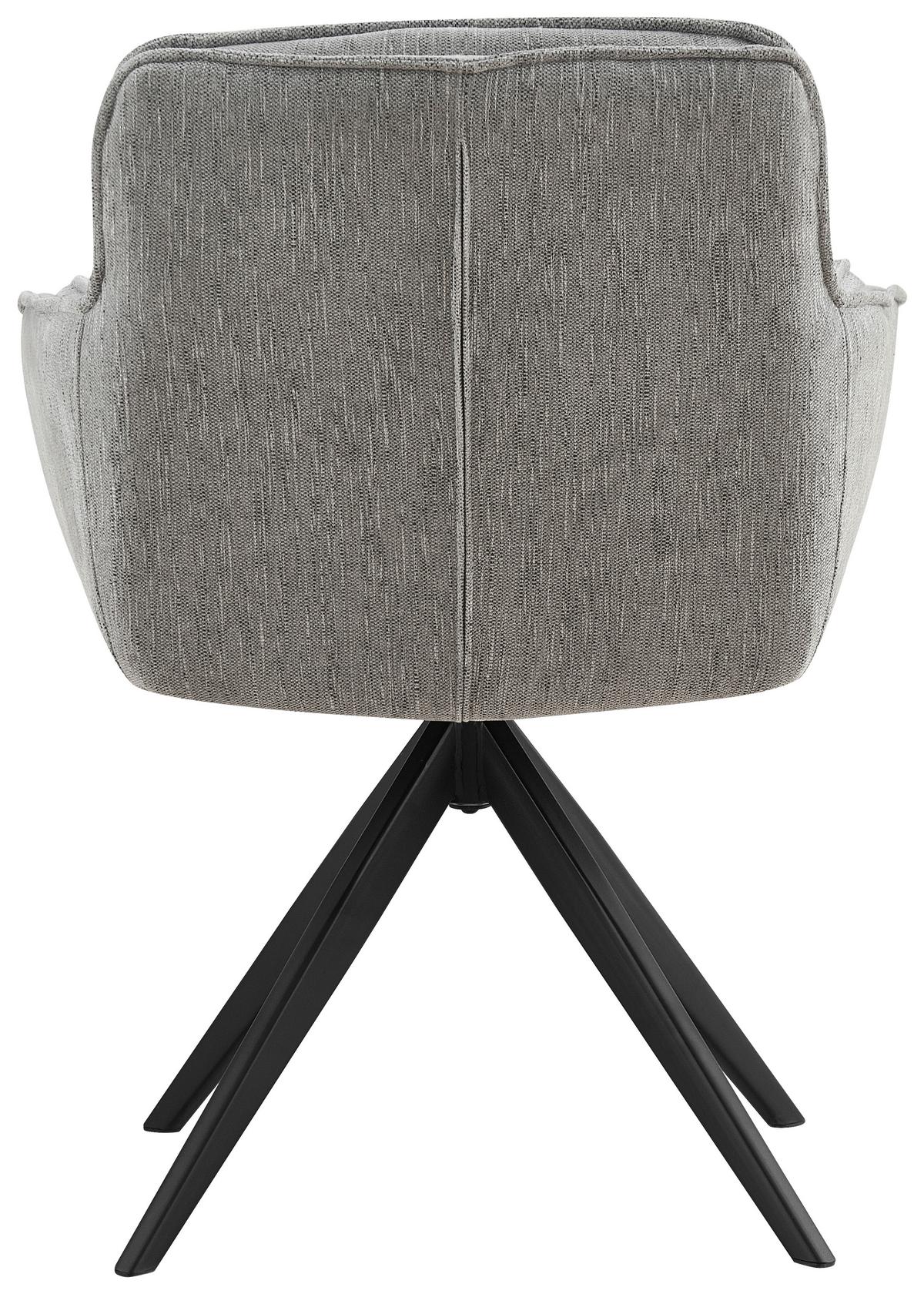 KRZESŁO Z PODŁOKIETNIKAMI CODY - czarny/szary, Design, metal/tkanina (62/86/65cm) - Hom`in