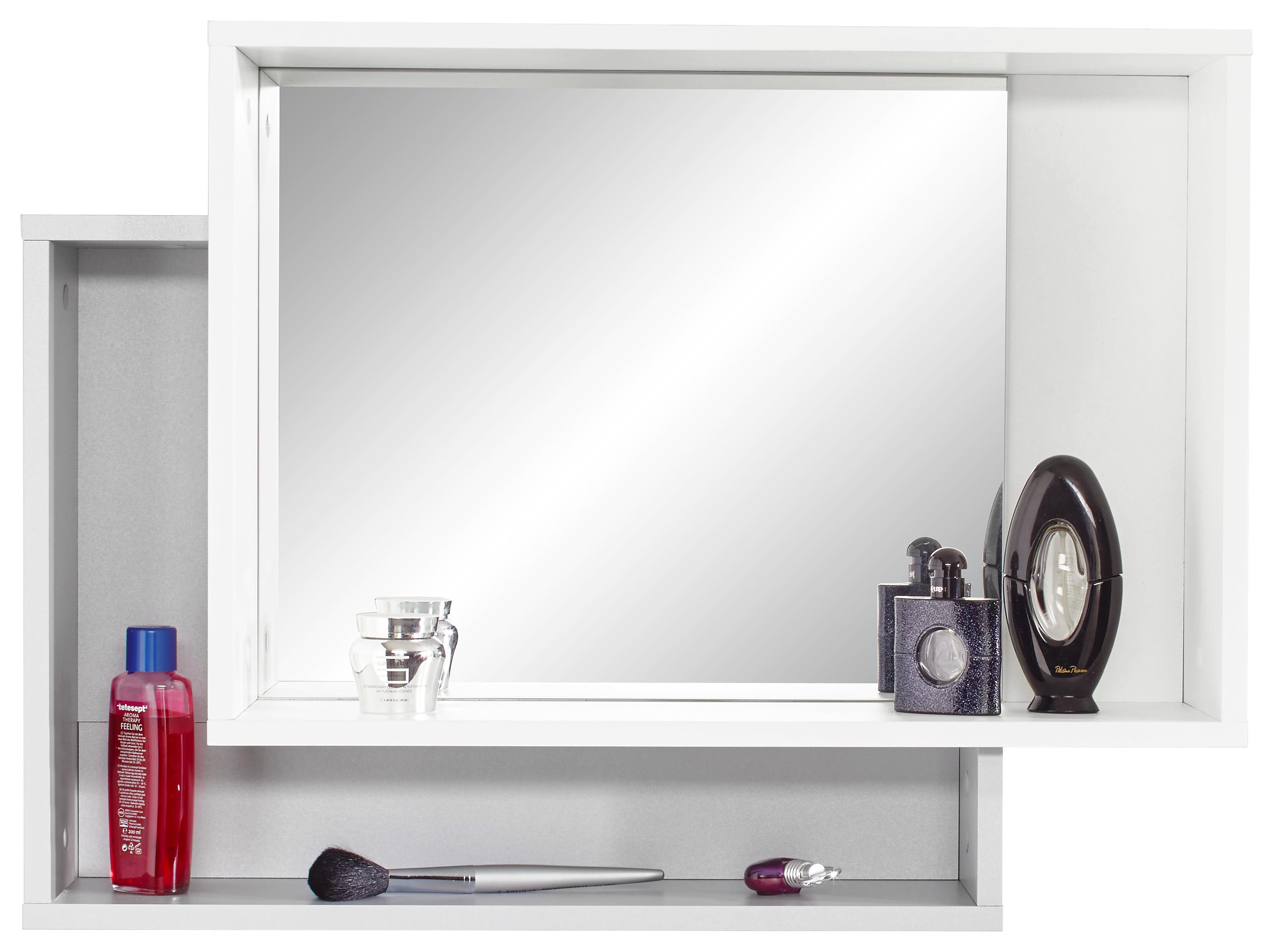 Spiegelschrank Weiß - Weiß, MODERN, Glas/Holzwerkstoff (77/57/18cm) - Based