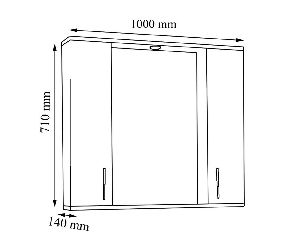 Omara Z Ogledalom Silora Xl, Siva - antracit, Moderno, steklo/leseni material (100/71/14cm) - MID.YOU