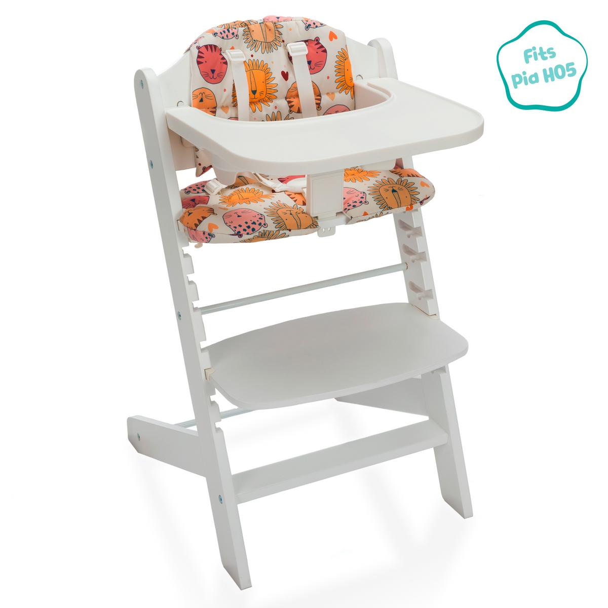 WKŁADKA DO WYSOKIEGO KRZESŁA PIA - różnokolorowy, Basics, tkanina - Fillikid