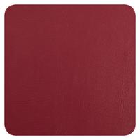 Untersetzer Jette aus Leder in Weinrot - Weinrot, Leder (10/10cm) - Premium Living