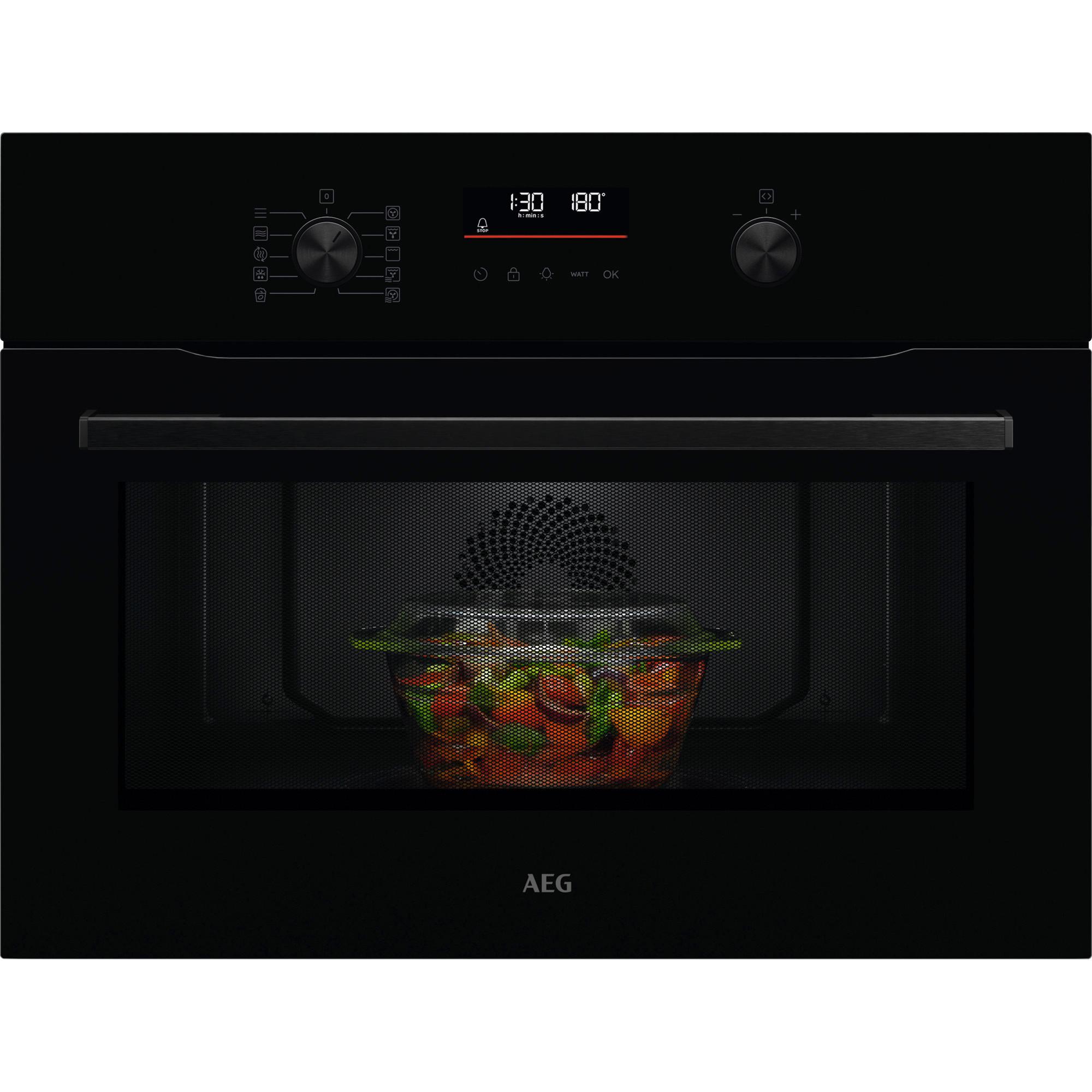 Kompaktbackofen NKO5N40K Schwarz - Schwarz, Metall (59,5/45,5/56,7cm) - AEG