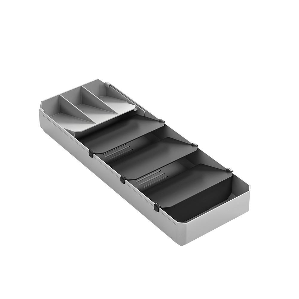 Fiókrendező Uni-Fit - szürke, műanyag (15/6/40cm) - Metaltex