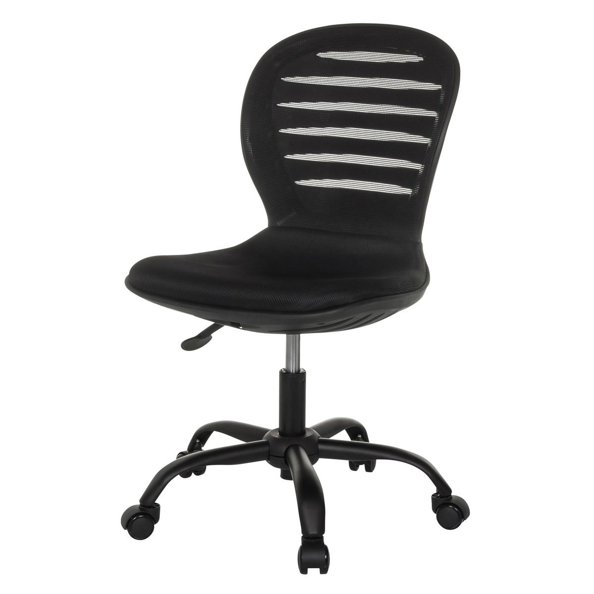 Pisarniški Stol Captivo Mid, Črna - črna, Moderno, umetna masa/tekstil (53/84 - 93/58cm) - MID.YOU
