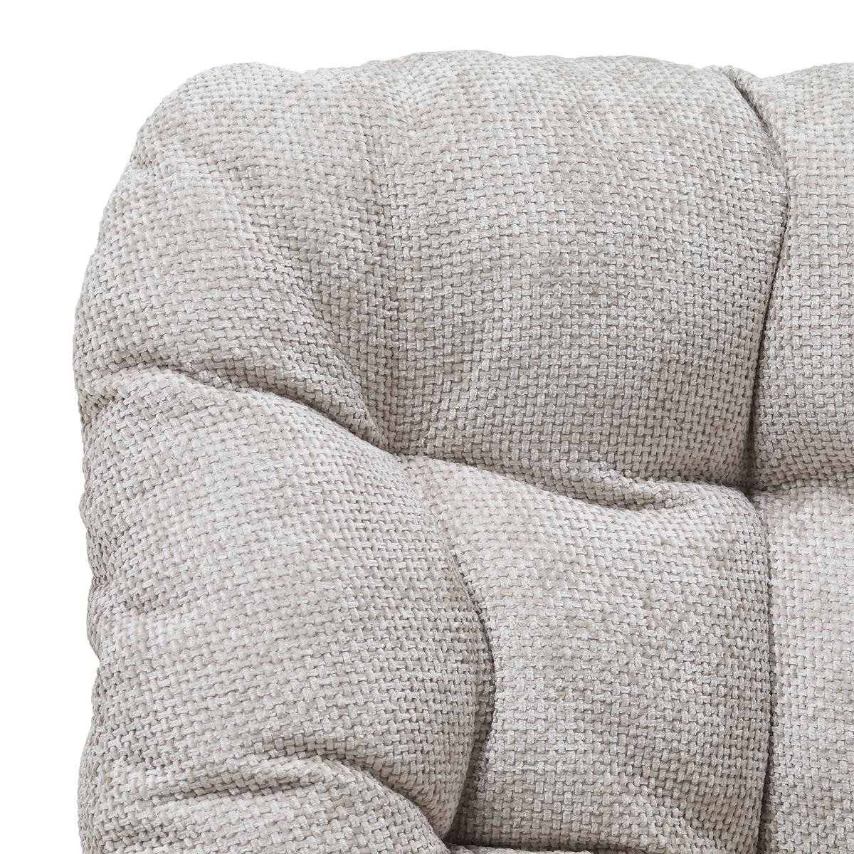 Schaukelstuhl Cloud Creme/Schwarz ca. 96x88x103cm - Creme/Schwarz, MODERN, Holz/Textil (96/88/103cm) - Mömax