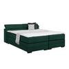 Boxspringbett Sevilla Dunkelgrün ca. 180x200cm - Dunkelgrün/Schwarz, KONVENTIONELL, Holz/Kunststoff (180/200cm) - Premium Living