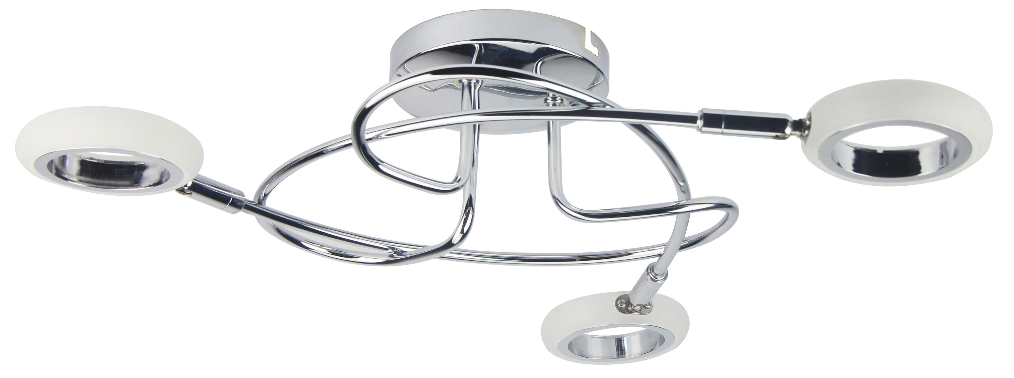 Led Stropna Svjetiljka Aurelion - boje kroma, Design, metal/plastika (49/49/13cm)