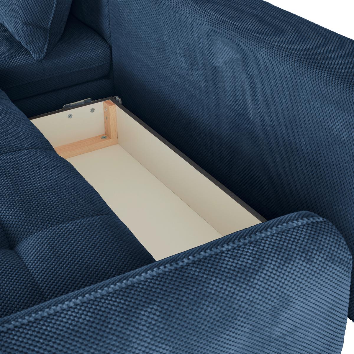 Coltar WAVE - albastru închis, Modern, textil (189/266cm) - Modern Living