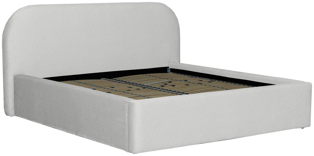Oblazinjena Postelja Bilbao Storage, Krem 180x200 - črna/krem barve, Design, tekstil/les (180/200cm) - Mömax