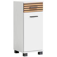 Spodnja Omarica Katta, Bela, Barva Hrasta - črna/barve hrasta, Moderno, kovina/umetna masa (30,3/75,3/32,6cm) - Stylife