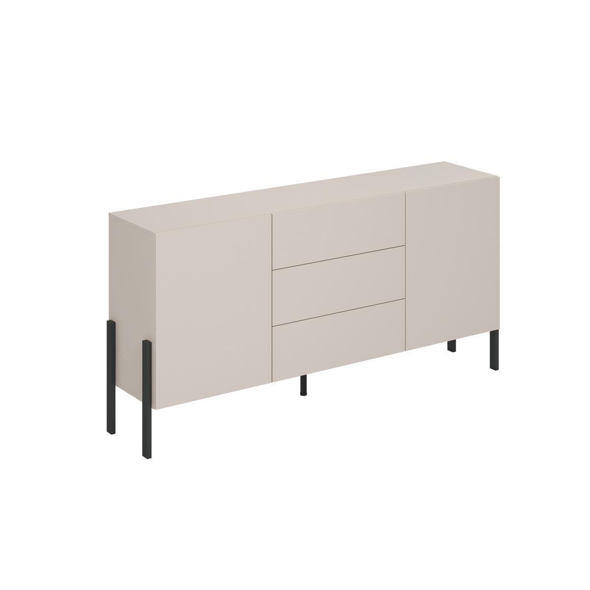 Komód Jukon - kasmírszínű, Modern, faalapú anyag (184/90/40cm)